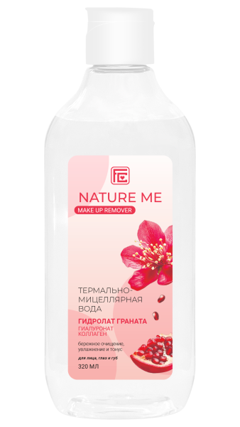Термально-мицеллярная вода для лица Nature Me с гидролатом граната Фэмили Косметик 320мл фотография