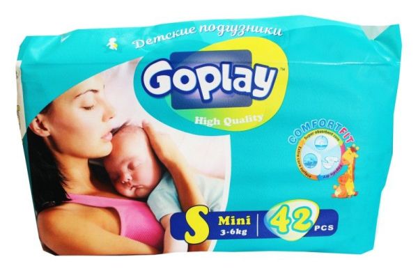 Подгузники GoPlay High Quality дышащие S 3-6 кг №42 фотография