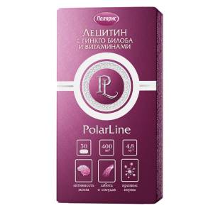 Лецитин с экстрактом гинкго билоба и витаминами БАД PolarLine 30 капсул